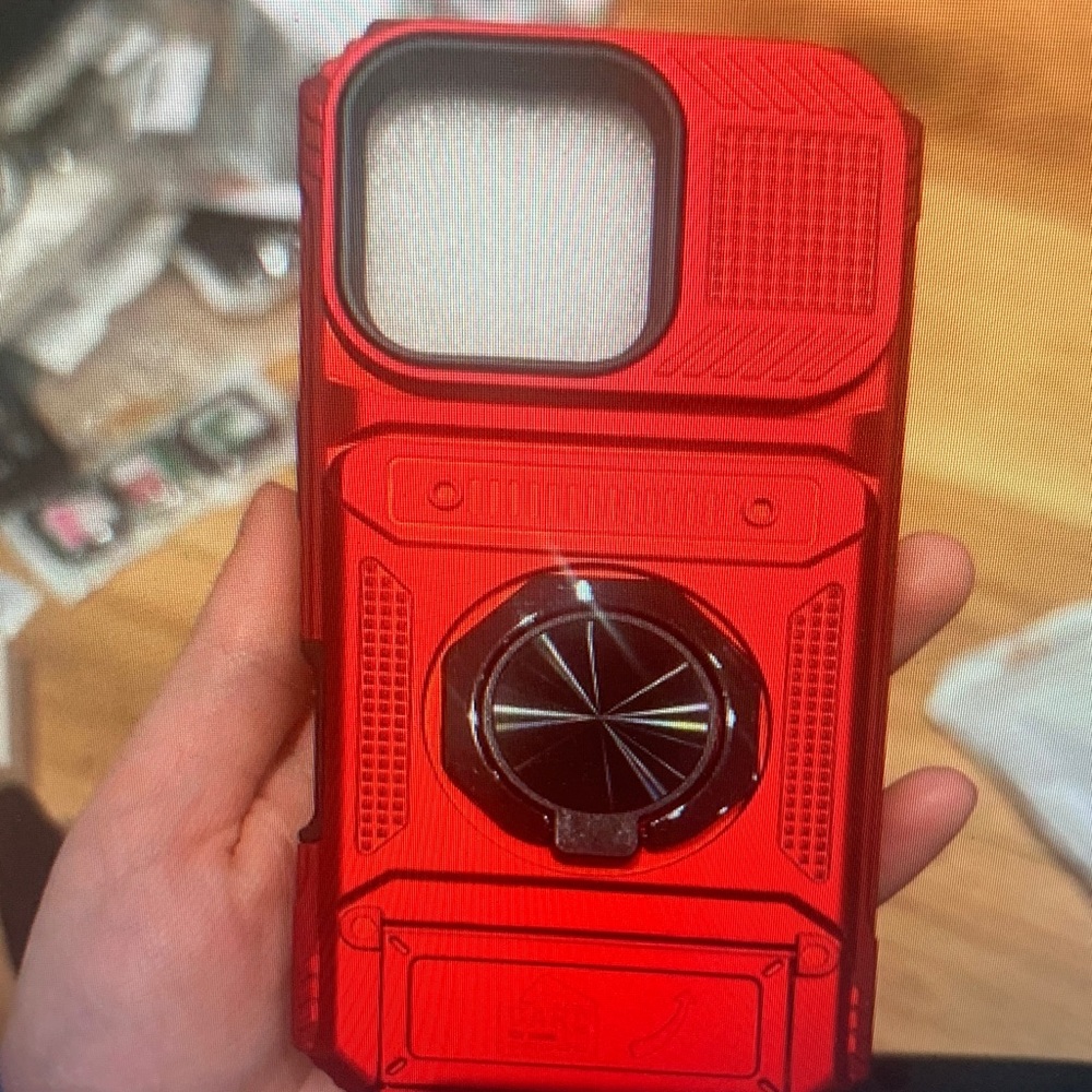 Case-Mate Red Phone Case with Black Ring